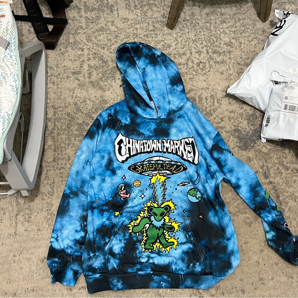 Grateful Dead China market hoody medium blue rare